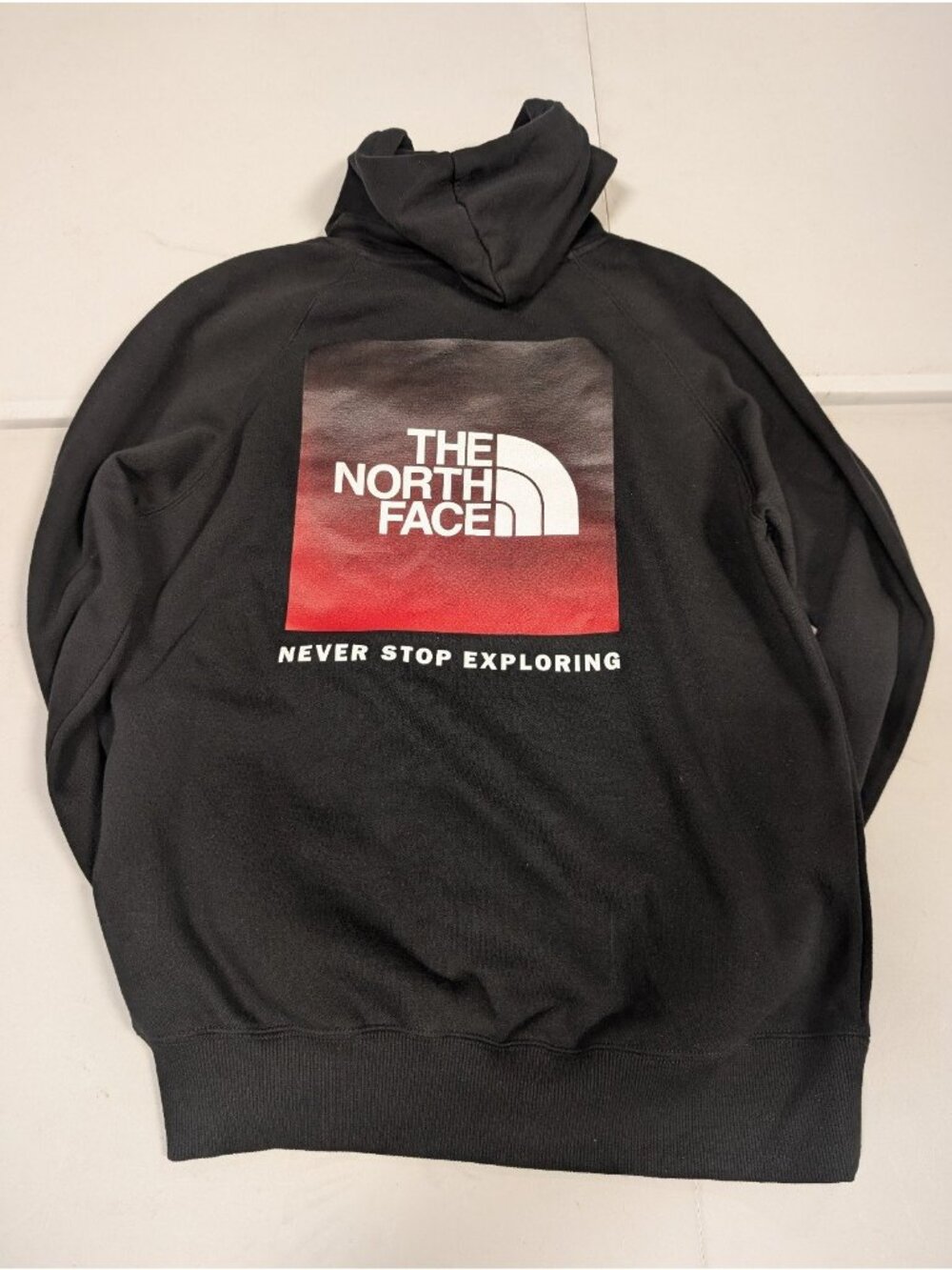 The North Face Women's Box NSE Pullover Hoodie Black Red Small - Picture 1 of 7